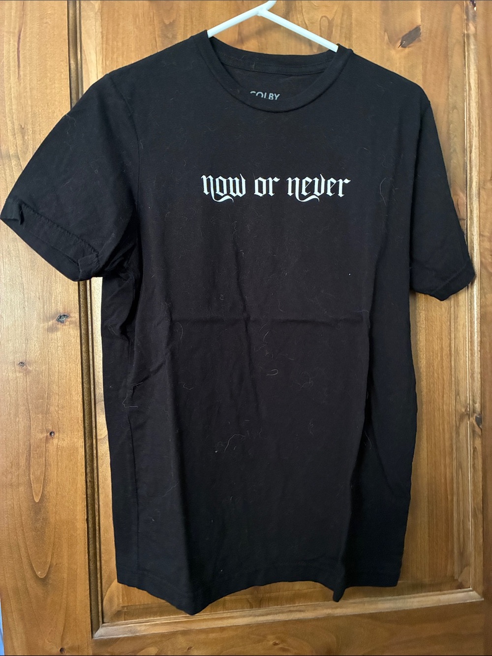 Women's 'Now or Never' Black Graphic Tee